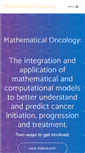 Mobile Screenshot of mathematical-oncology.org
